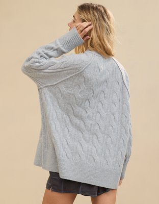 Aerie Unreal Cable Crew Sweater