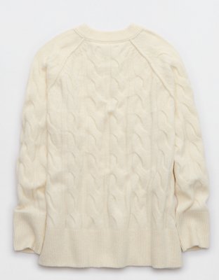 Aerie unREAL Cable Crew Sweater