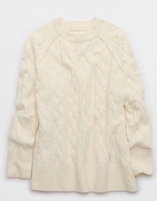 Aerie unREAL Cable Crew Sweater