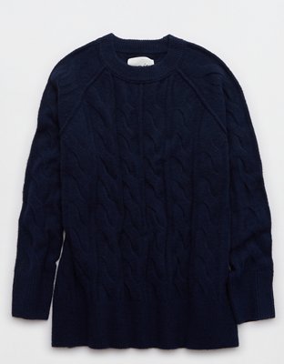 Aerie unREAL Cable Crew Sweater