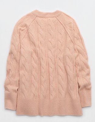 Aerie Unreal Cable Crew Sweater