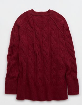 Aerie unREAL Cable Crew Sweater