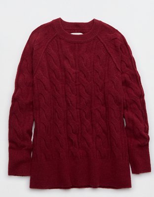 Aerie unREAL Cable Crew Sweater