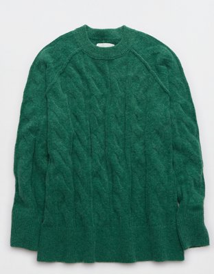 Aerie Unreal Cable Crew Sweater