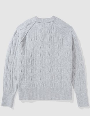 Aerie unREAL Cable Crewneck Sweater