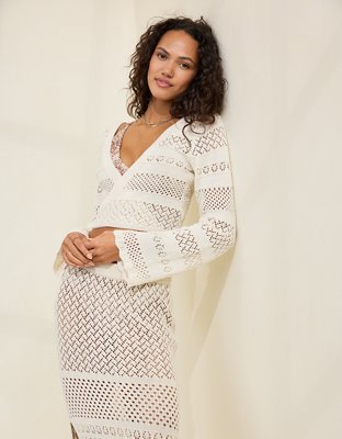 Chandail cache-cœur réversible au crochet Aerie