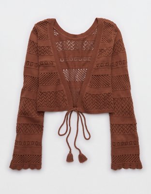 Chandail cache-cœur réversible au crochet Aerie
