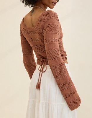 Chandail cache-cœur réversible au crochet Aerie