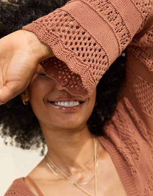 Chandail cache-cœur réversible au crochet Aerie