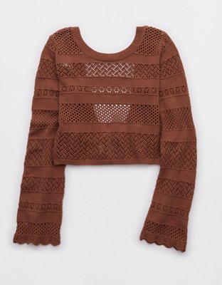 Chandail cache-cœur réversible au crochet Aerie