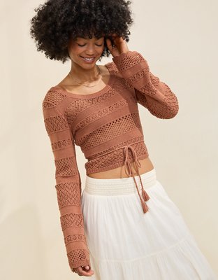 Chandail cache-cœur réversible au crochet Aerie