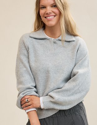 Aerie Classic Quarter Button Sweater