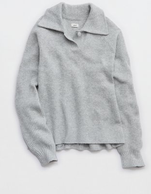 Aerie Classic Quarter Button Sweater
