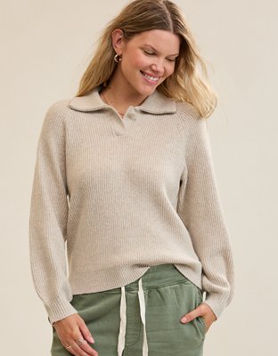 Aerie Classic Quarter Button Sweater