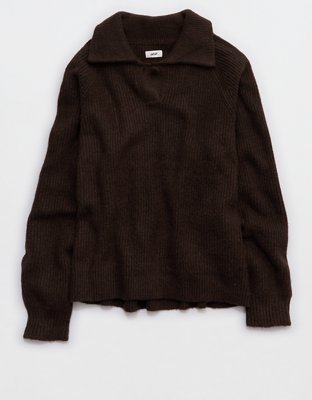 Aerie Classic Quarter Button Sweater
