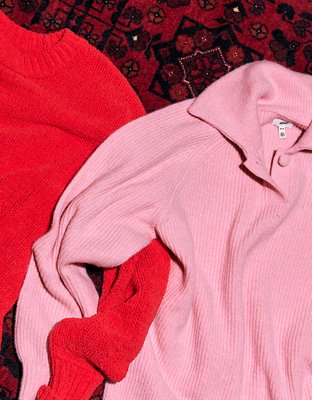 Aerie Classic Quarter Button Sweater