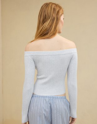 Aerie Late Night Cold Shoulder Sweater