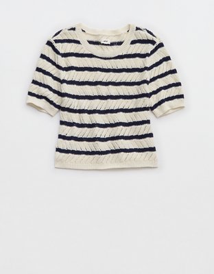 Aerie Fitted Short Sleeve Sweater