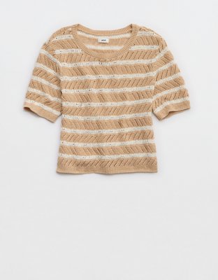 Aerie Fitted Short Sleeve Sweater