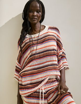 Aerie Oversized Short Sleeve Sweater