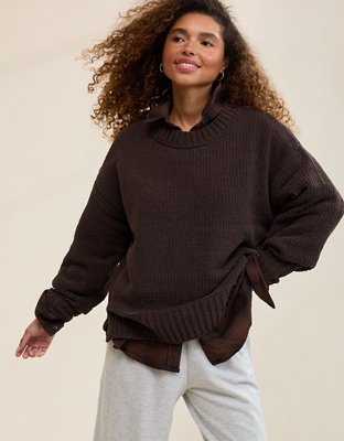 Aerie Like Candy Crew Sweater