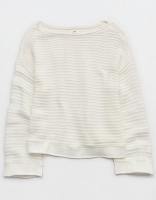 Aerie Sunkissed Textured Off-The-Shoulder Sweater