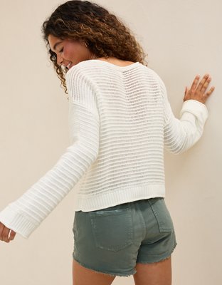 Aerie Sunkissed Textured Off-The-Shoulder Sweater