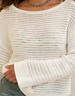 Aerie Sunkissed Textured Off-The-Shoulder Sweater | Aerie