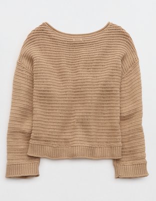 Aerie Sunkissed Textured Off-The-Shoulder Sweater