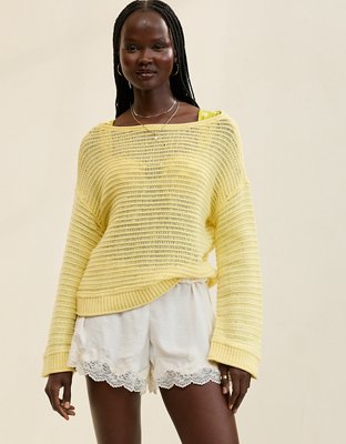 Aerie Sunkissed Textured Off-The-Shoulder Sweater