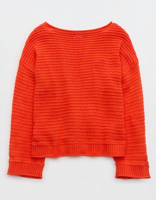 Aerie Sunkissed Textured Off-The-Shoulder Sweater