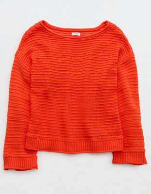 Aerie Sunkissed Textured Off-The-Shoulder Sweater