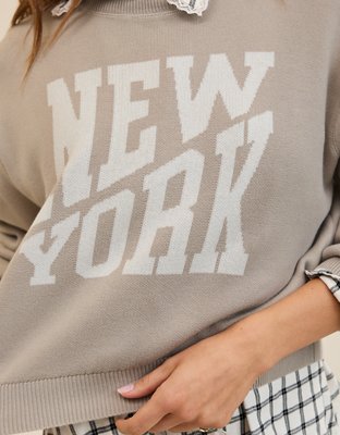 Aerie Cropped Crew Sweater