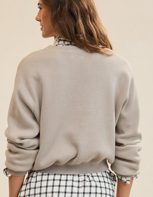 Aerie Cropped Crew Sweater