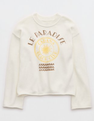 Aerie Sunkissed Cotton Graphic Sweater