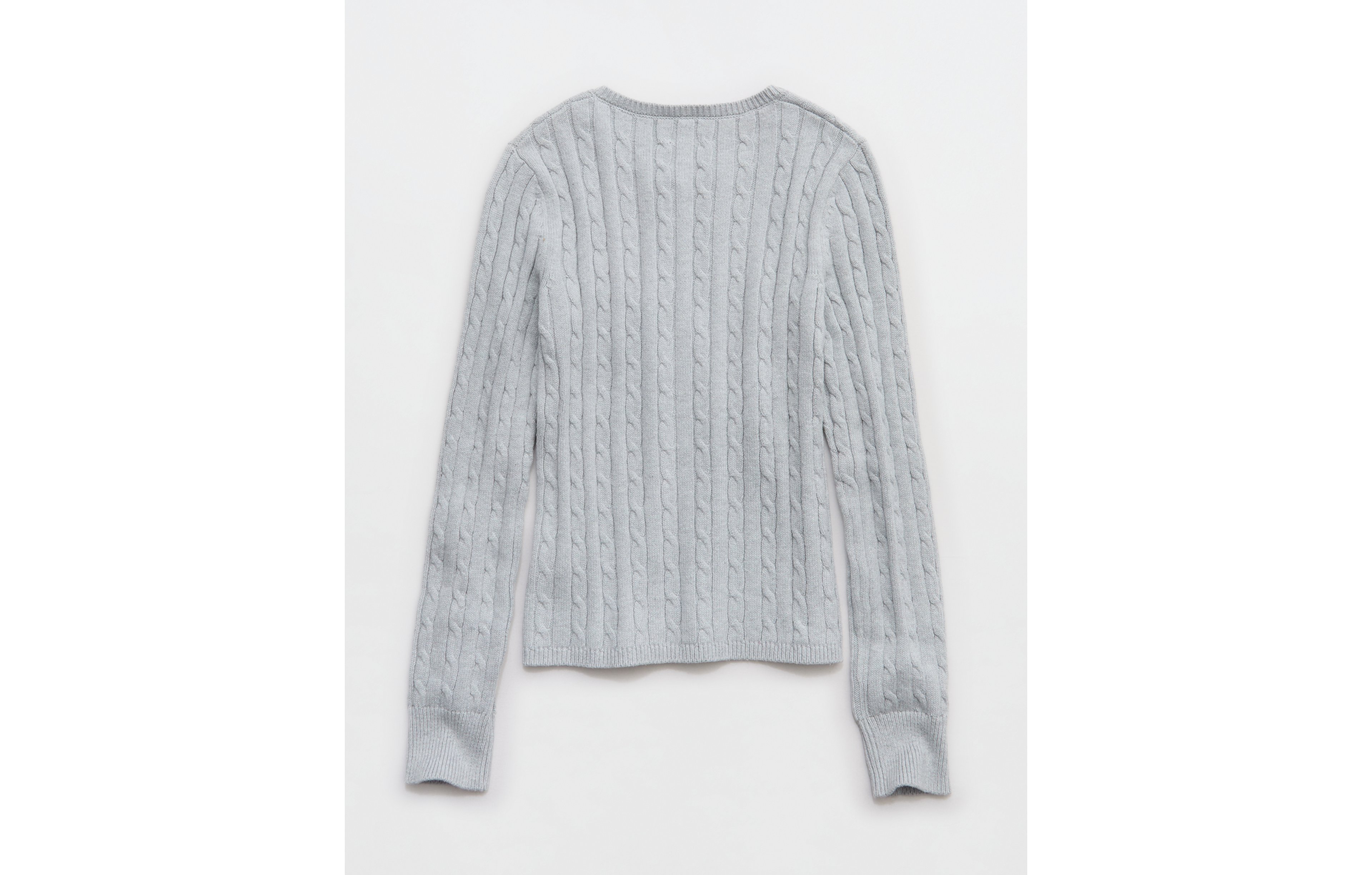 Aerie Cotton Cable Henley Sweater