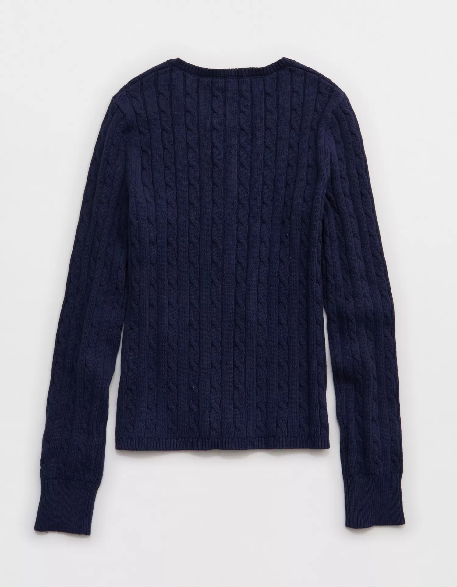 Aerie Cotton Cable Henley Sweater - thumbnail 4