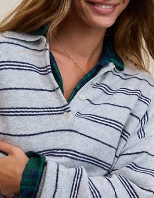 Aerie Sunday Soft® Plush Polo Sweater