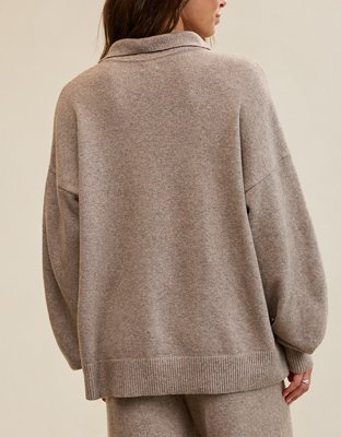Aerie Sunday Soft® Plush Polo Sweater