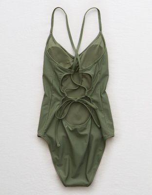 Aerie Strappy Back One Piece Swimsuit