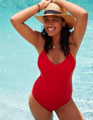 aerie red swimsuit