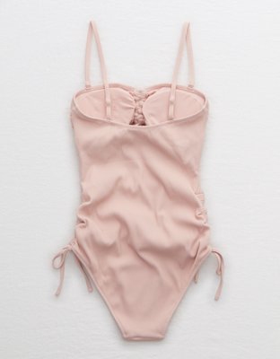 Aerie Ribbed Cut Out One Piece Swimsuit