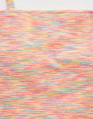 Aerie Space Dye Pique Bandeau One Piece Swimsuit