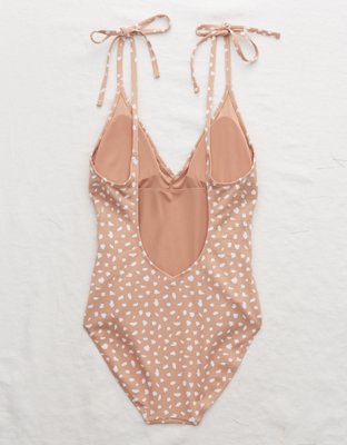 Aerie V Pique One Piece Swimsuit