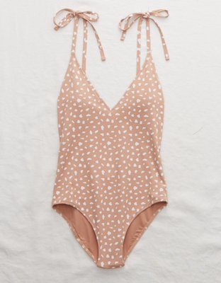 Aerie V Pique One Piece Swimsuit