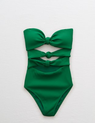 Aerie Ribbed Triple Knot One Piece Swimsuit