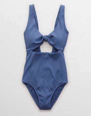 Aerie Ribbed Knot One Piece Swimsuit