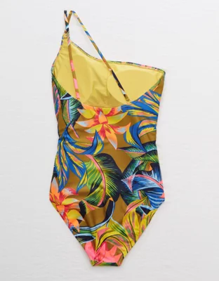 Aerie One Shoulder One Piece Swimsuit