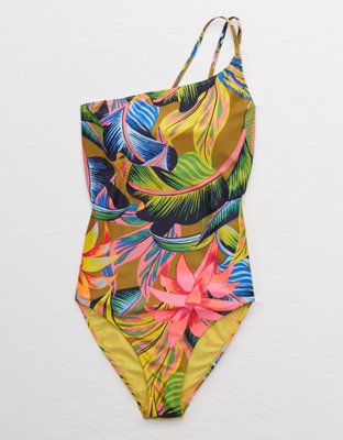 Aerie One Shoulder One Piece Swimsuit