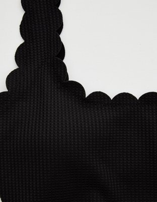 Aerie Waffle Scalloped One Piece Swimsuit